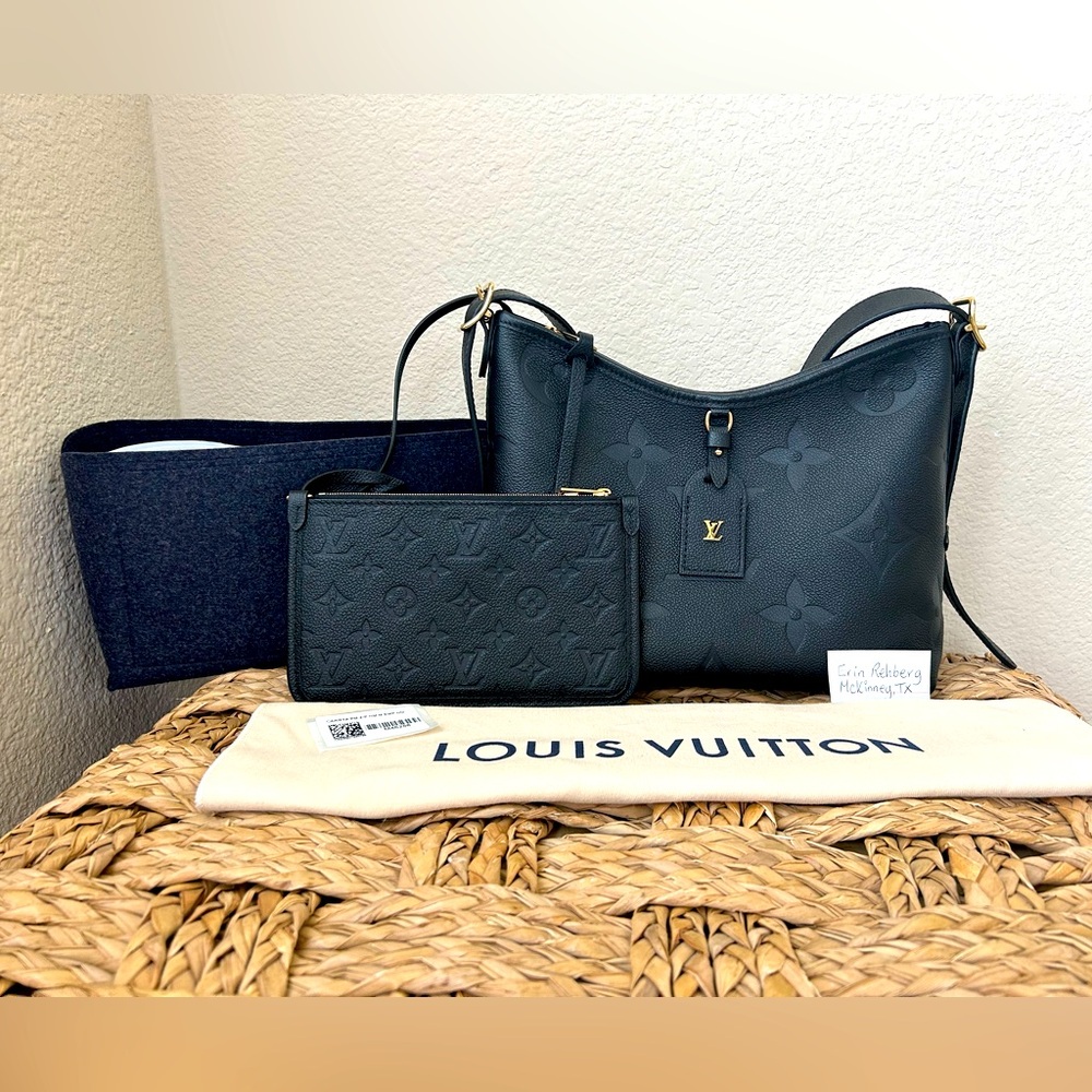 LOUIS VUITTON CARRYALL PM EMPREINTE NOIR